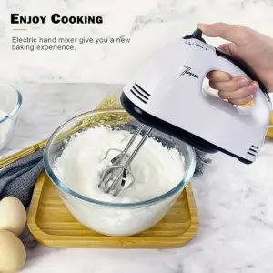 Handheld Food Cake Bread Baking Dough Mixer, 7-speed Cream Blender, Handheld Electric Egg Beater, Household Automatic Mixer