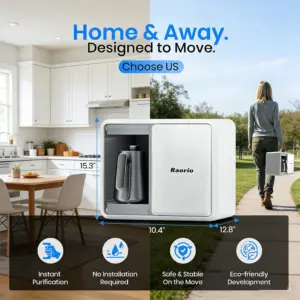 Kitchen RO Water Filtration System With 0.8L Kettle Fast Heating Direct Desktop Reverse Osmosis Purifier for RV/Travel/Camping