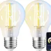 Alexa Wifi Smart Filament Light Bulbs, Compatible with Alexa/Google Home, Voice Control, APP Control