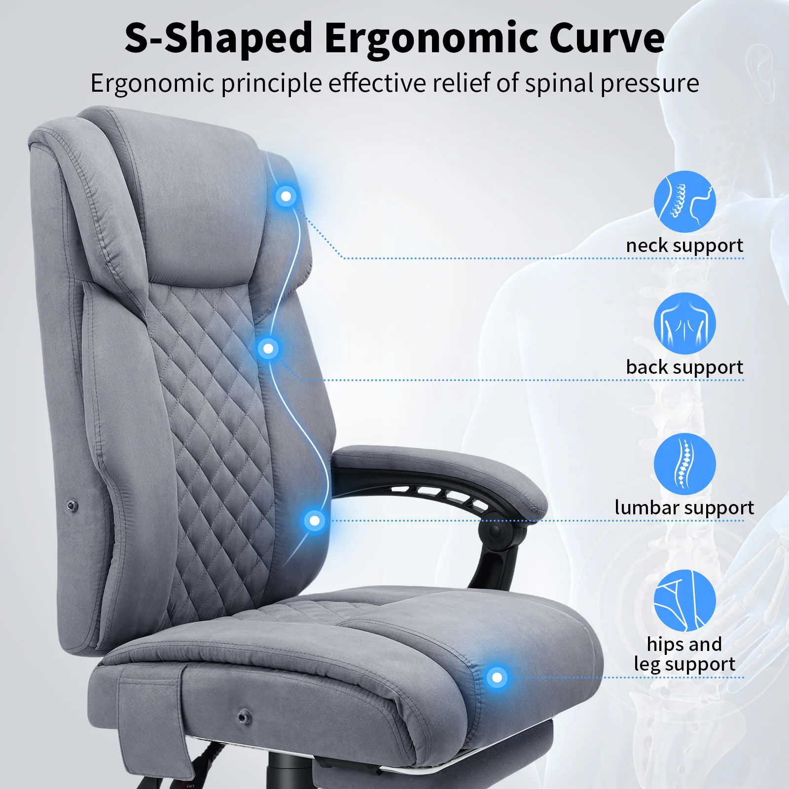 Gaming Chair Massage Office Chair Ergonomic with Heating and 7 Vibration Points Footrest, 200KG Load Capacity Executive Chair 10 kf S8076495c3c9f4079bd5fd9da72d02d49O