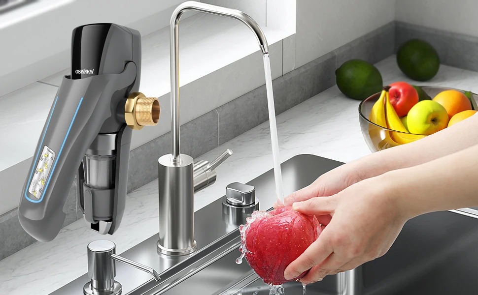 Whole House Sediment Water Filtration System - 40 Micron Filter with Quick Shutoff Valve for Easy Tool-Free Installation 7 kf S808354c454884d428f4b5b7c28b19113r