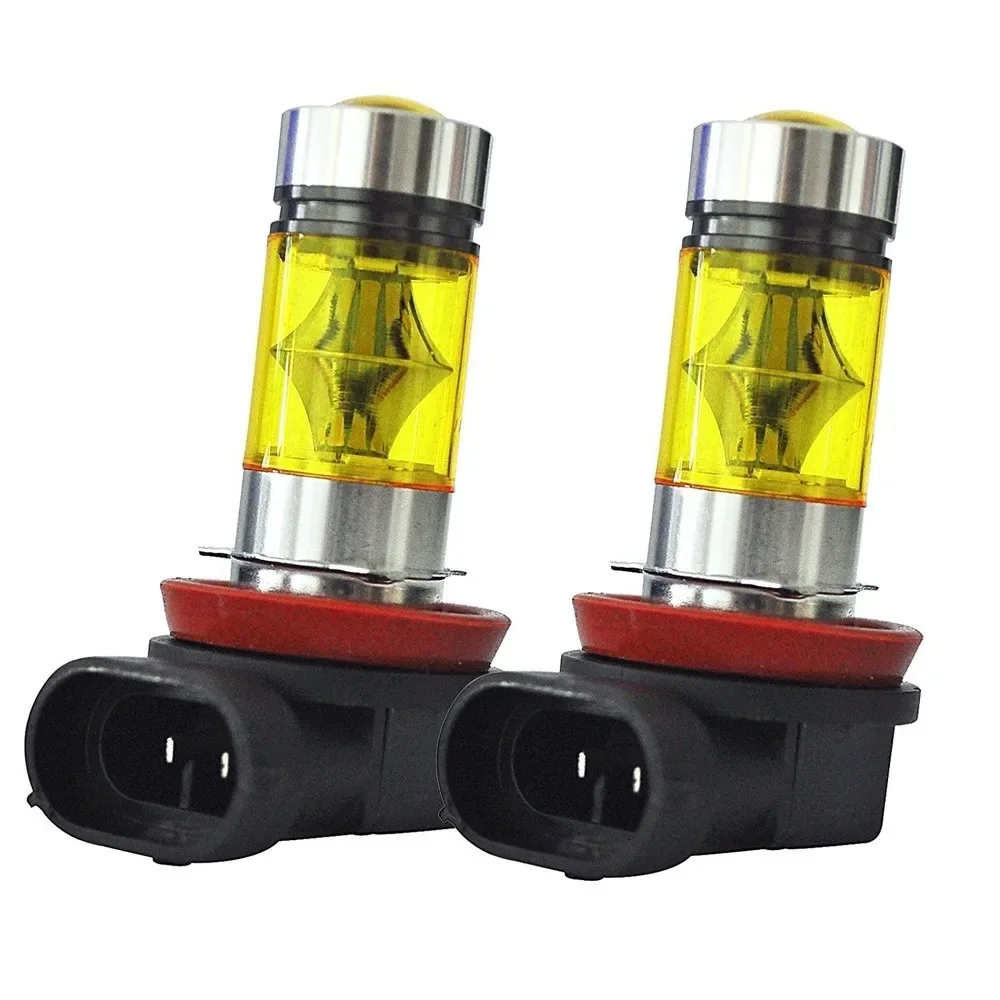 2x H11 H8 Super Bright LED Bulbs 3000K Yellow 100W 1500LM DRL Fog Light 20-SMD 10 kf S80e41f10ff3f4649893f25794b76ad5eg