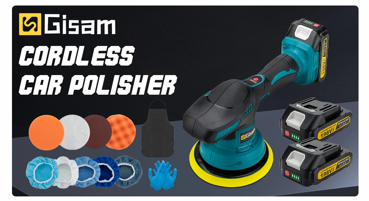Gisam Cordless Car Polisher 8 Gears Digital Display Electric Polisher Auto Car Polishing Waxing Machine For Makita 18V Battery 10 kf S84098b658ad140ea968d796dc2ed4fa0p