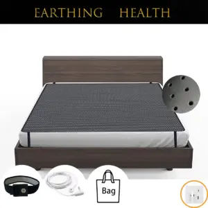 Earthing Bed Sheet Premium Ground Therapy Mats for Sleep Breathable Conductive Pad Antistatic Improve Health
