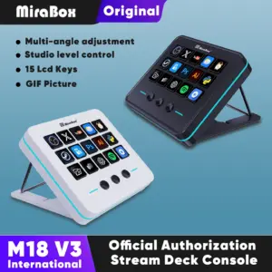 Mirabox Mbox M18 V3 Stream Deck macropad Streamdeck Deck Dock Macro Mini Keyboard Creative Visual Desktop Console Stream Desk