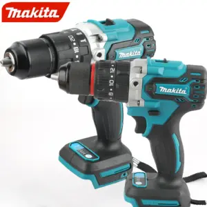 Makita DDF487 13mm red and black brushless household 18V lithium-ion charging impact drill, high torque electric screwdriver