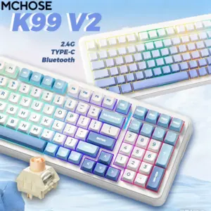 MCHOSE K99 V2 Wireless Gasket Mount Mechanical Keyboard Customized Gaming Office Keyboard RGB Tri-Mode 8000mAh Hot Swappable