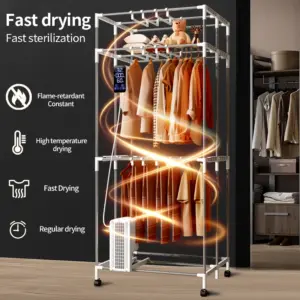 Portable Electric Clothes Dryer, 1600W Heated Clothes Airer,Travel Heated Clothes Dryer with Timer,Electric Clothes Dryer 4 kf S8b1dfb2c8f8b4f45be05e1a0af431f1bi