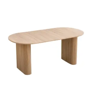 Nordic Style Oval Dining Table, Simple Design, Home Density - Board Restaurant Dining Table, for 6 - 8 People, 180cm*90cm