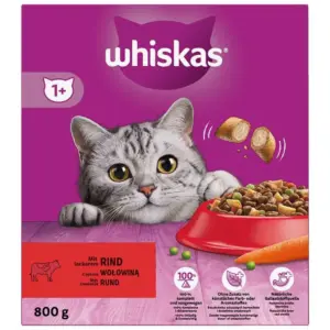 Whiskas Dry Cat Food with Beef Flavor 800 g
