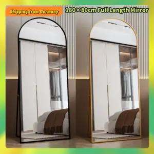 Comanlai 180×80cm Full Length Mirror,Bathroom Floor Mirror for Bedroom,Living Room,Large Wall Mirror,Large Arch Full Body Mirror