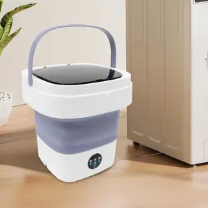 12L Foldable Mini Washing Machine - Portable Laundry for Underwear/Baby Clothes with 3 Wash Modes (Purple, EU Plug) 4 kf S8d9632fbd351461a8dac92b5226f5e49t