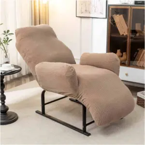 Chaise Lounge Slipcover With Arms – Oversized Universal Fit For Office Recliners, Living Room Lounges | Removabl
