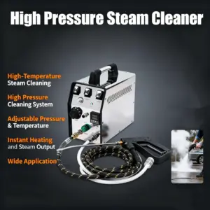 High Temperature Steam Cleaner Adjustable Pressure Electric Steam Cleaning Machine for Car Detailing and Home Kitchen Degreasing