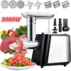 1000W Electric Meat Grinder Heavy Duty Meat Mincer Sausage Stuffer Machine 220V Stainless Steel Food Grinder Stand Mixer