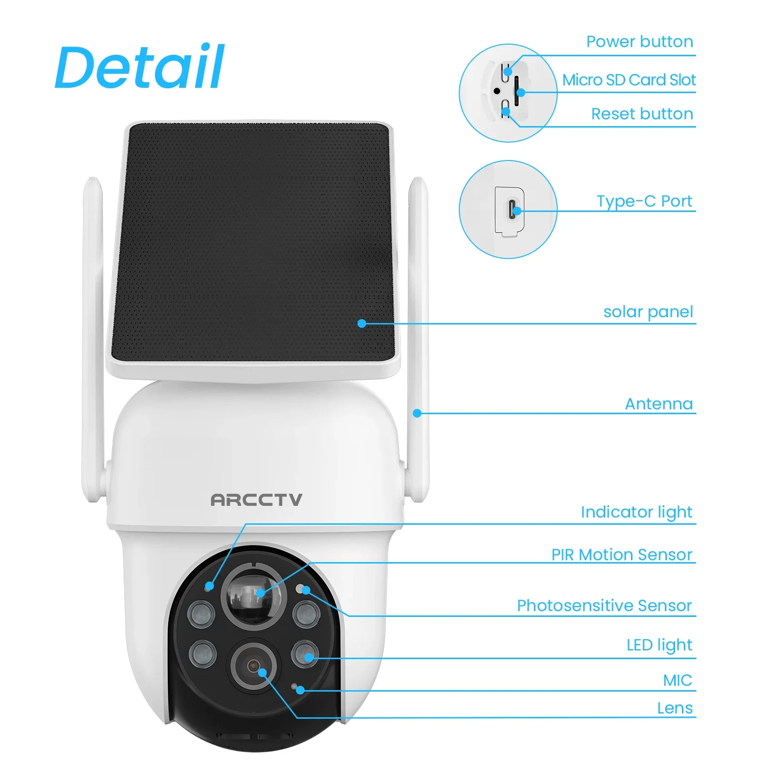 ARCCTV 4MP Wifi Solar Camera Kit Outdoor Wireless Security Surveillance Camera Set Siren Alarm Humanoid Detection Two Way Audio 17 kf S8fbf8fc37c494e77b72c3583b01444d47