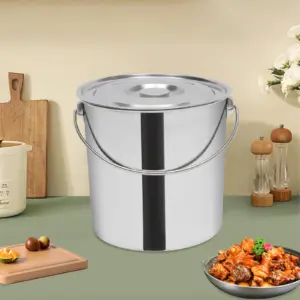 20L Extra Thick Stainless Steel Barrel Bucket Food Tank Water Storage with Lid for Storing and Transporting Pet Dry Food 3 kf S9012eed6f4ce42b8b81bee2c1eb34e37p