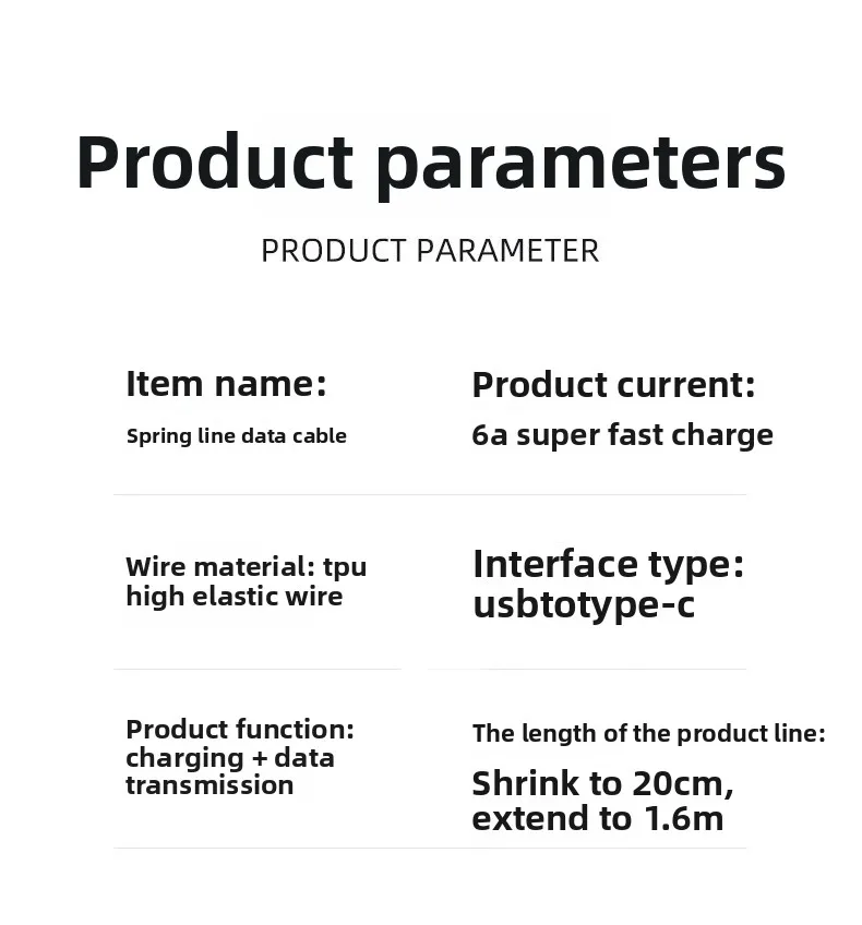 25CM To 1M Car Spring Data Cord 6A Short Fast Charging Wire USB C TO USB C Cable For iPhone15 Huawei Xiaomi Samsung Type c Cable 18 kf S913366f58f0f4f50a30bc95538556e42v