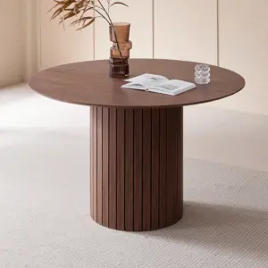 Nordic Round Table Solid Wood Dining Table Organizer Library Center Rounded Table Balcony Living Room Esstische Home Furniture