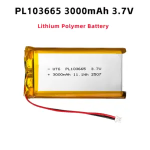 Heltec 3.7V Lipo Battery 3000Mah PL103665 Lithium Battery Li Polymer Batteries for T114 V2 LoRa 32 V3 Dev-board LoRa Node 1Pc
