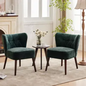 Comfortable Single Seating for Living Room,Bedroom,Office,Dining Room,Vanity Modern Accent Chair Armchair with Wood Legs