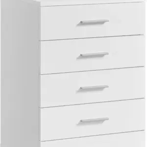 VASAGLE Szafka na dokumenty, mobilna szafka na dokumenty, stojak na drukarkę z 5 szufladami, z szynami ślizgowymi bez śrub, do b