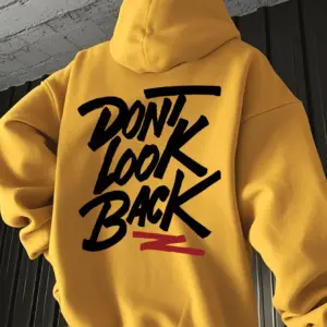 Bluza z kapturem 2025 (z tyłu metka „No Longer Looking Back”) Nowa męska bluza z kapturem i długim rękawem, ściągana sznurkiem