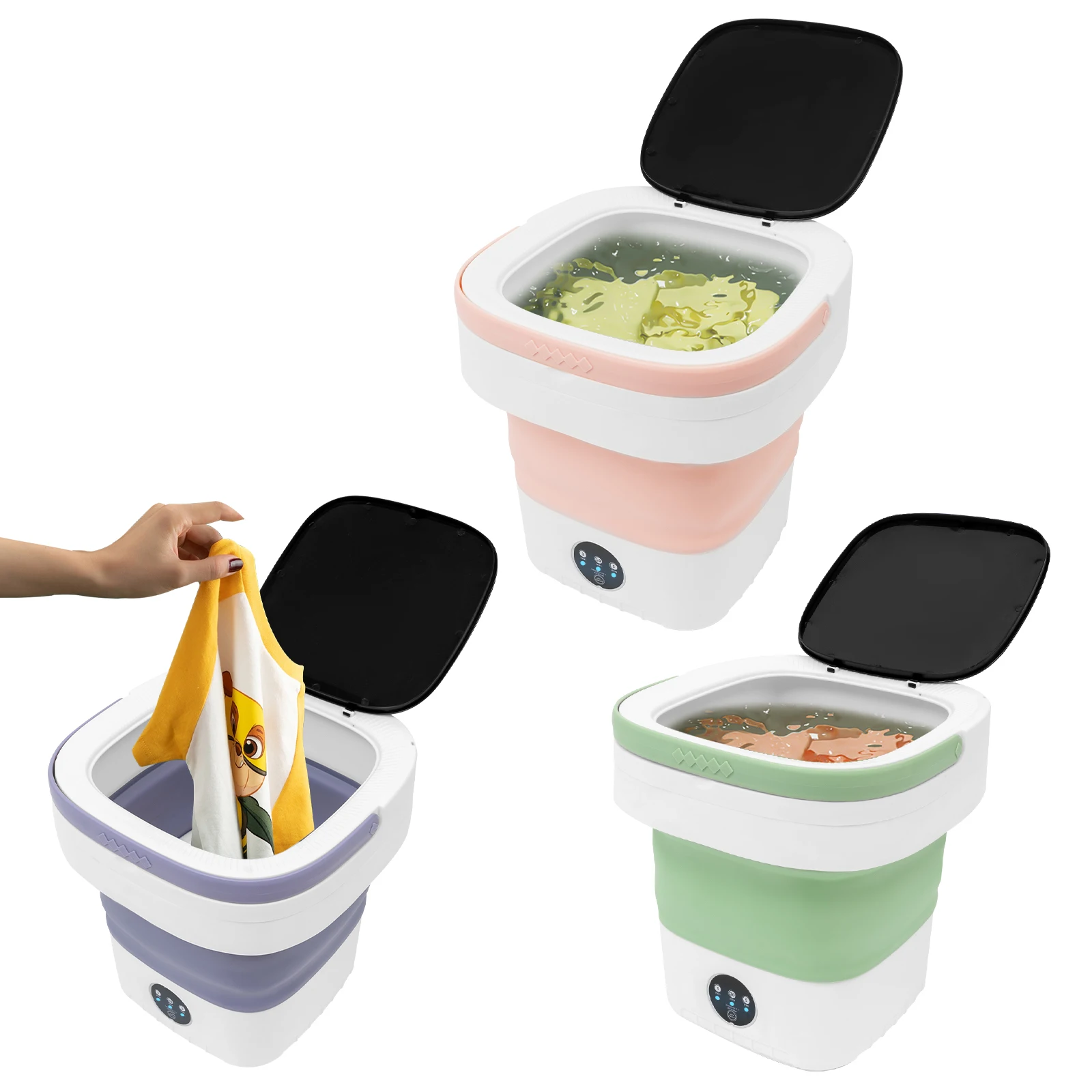 Mini Foldable Washing Machine 12L Capacity Pure Copper Motor 3 Washing Modes Easy To Move for Baby Clothes Underwear 8 kf S97b0e97379b749d3bf03f5c23a1f3333P