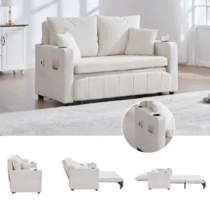 Multifunktionales Stoffsofa, ausziehbares Klappsofa mit zwei Funktionen, abnehmbar und waschbar, mit USB-Anschluss