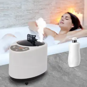 3L 1000W Portable Sauna Steamer Machine with Remote Control, Sauna Steamer Machine, 9 Levels, Adjustable Temperature & Time 2 kf S9a92050e751843e2bec90ccf5f40182fo