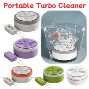 Automatic Clothes washing machine USB Rechargeable Turbine washing machine Space-Saving Lightweight for Travel Trip Apartment