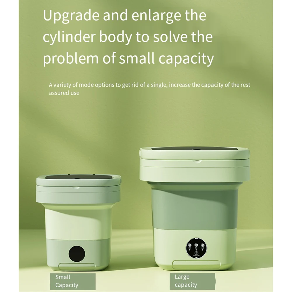 Ultrasonic Folding Portable Washing Machine 6L 11L Big Capacity with Spin Dryer Bucket for Clothes Travel Home Underwear Socks 8 kf S9f1a1f5e1b9a4212a10d47d57566a52eu