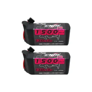 2 Packs CNHL Black Series V2.0 1500mAh 11.1V 3S 130C Lipo Battery with XT60 Plug