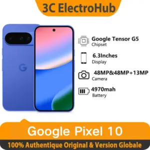 Google Pixel 10, Brand New Google Tensor G5, 6.3 inches Advanced Triple Rear Camera 4970 mAh 24+ Hour Battery NFC SmartPhone