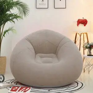 1pc inflatable bean bag sofa - foldable, easy to carry, soft and comfortable inflatable lounge chair, suitable for outdoor/indoo