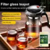 Glass Teapot Tea Tea Cup Set Water Separation Non-rusting One-touch Filtering Tea Set Tea Pot With Filter Safety Protection