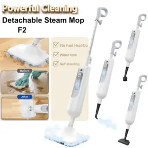 INSE F2 Steam Mop Powerful 12-in-1 Handheld Scrubbing Steam Cleaner High Temperature Detachable Steam Mop for Hardwood Carpet