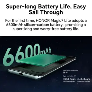 Global Version HONOR Magic7 Lite 5G Smartphone 6.78 inches AMOLED Screen 108MP Main Camera 6600mAh Battery Snapdragon 6 Gen 1 3 kf Sa5194dfb574345ee92cebf506e8b3d25H
