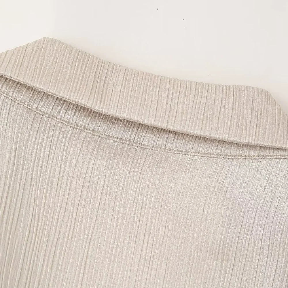 European and American Style 2024 Spring and Summer New Women's Clothing Wrinkle Effect Double Breasted Suit Jacket Pants Set 23 kf Sa7116cd11c134bfe9bd0780974ef8c2dE