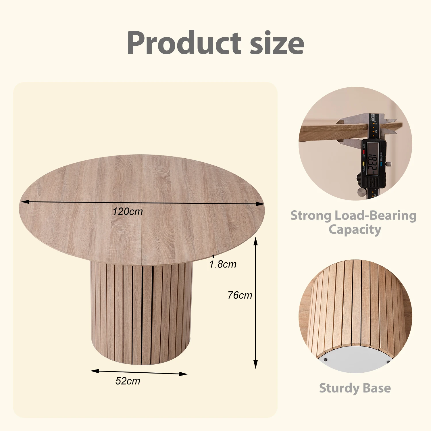 Nordic Round Table Solid Wood Dining Table Organizer Library Center Rounded Table Balcony Living Room Esstische Home Furniture 10 kf Sa8b63326b356452b9ef97f4b1eae0050A