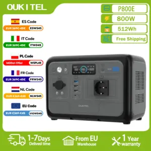 OUKITEL P800E PLUS Portable Power Station 800W Solar Generator 512Wh Lifepo4 Battery Home Backup Outdoor Camping Mobile power