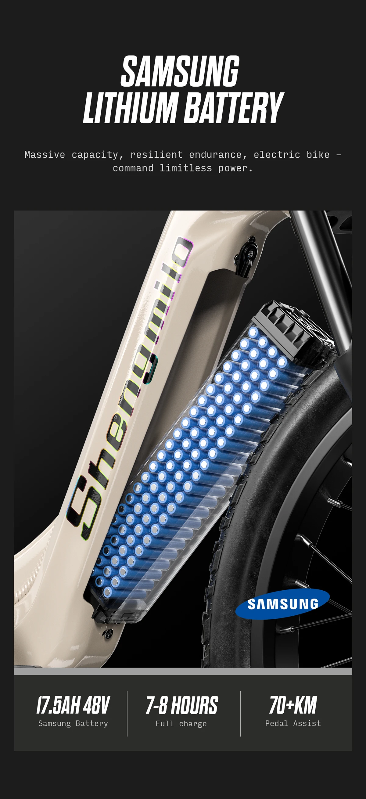 Shengmilo S700 Adult Electric Bicycle 26 Inch Fat Tire Men's Electric Bike 2000W Men's E-Mountain ebike 48V 840WH Battery, 10 kf Saa2dfe538da54b00bee80cae852ffc05T