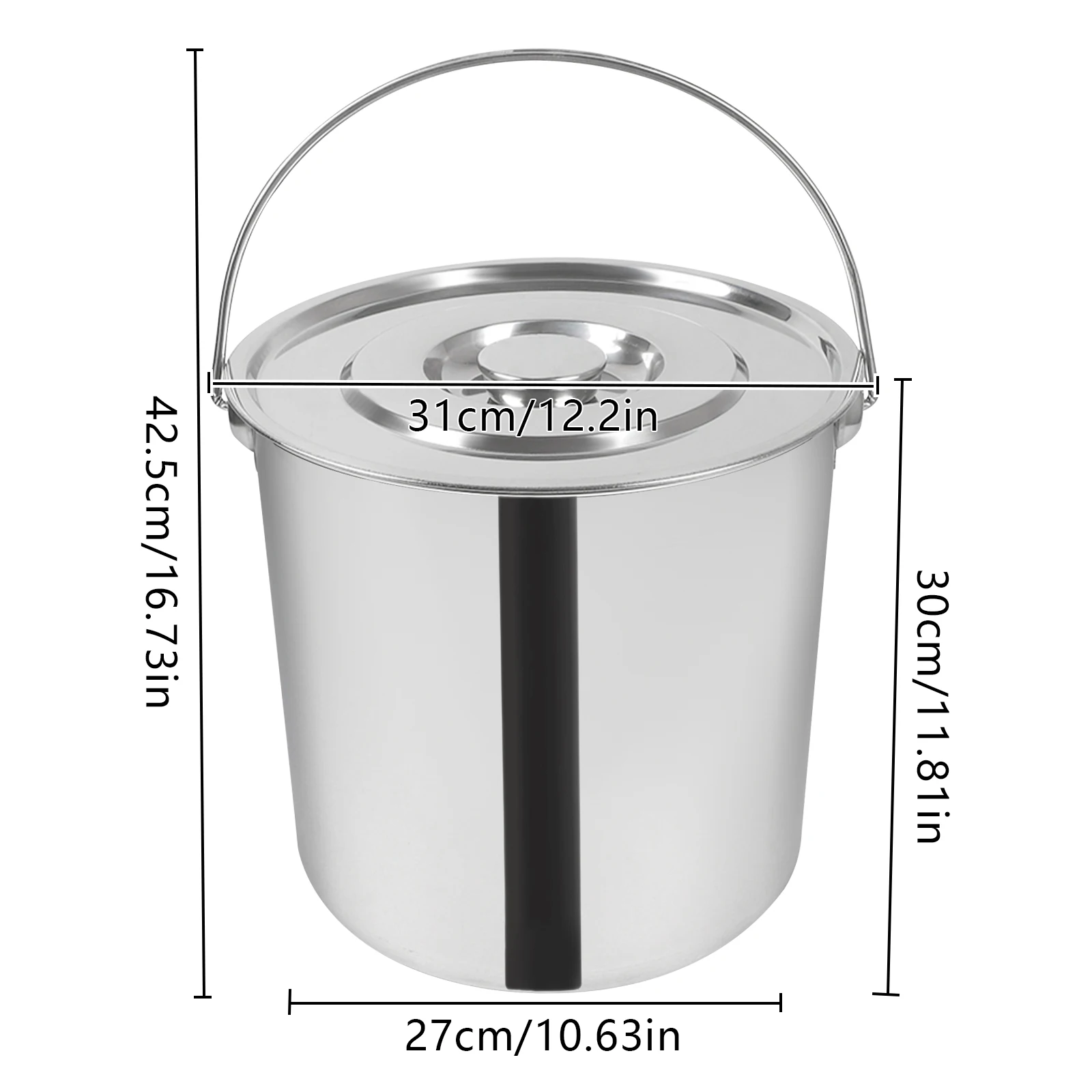 20L Extra Thick Stainless Steel Barrel Bucket Food Tank Water Storage with Lid for Storing and Transporting Pet Dry Food 11 kf Saaa258dde4ee4427a516c97c6c60f7b00
