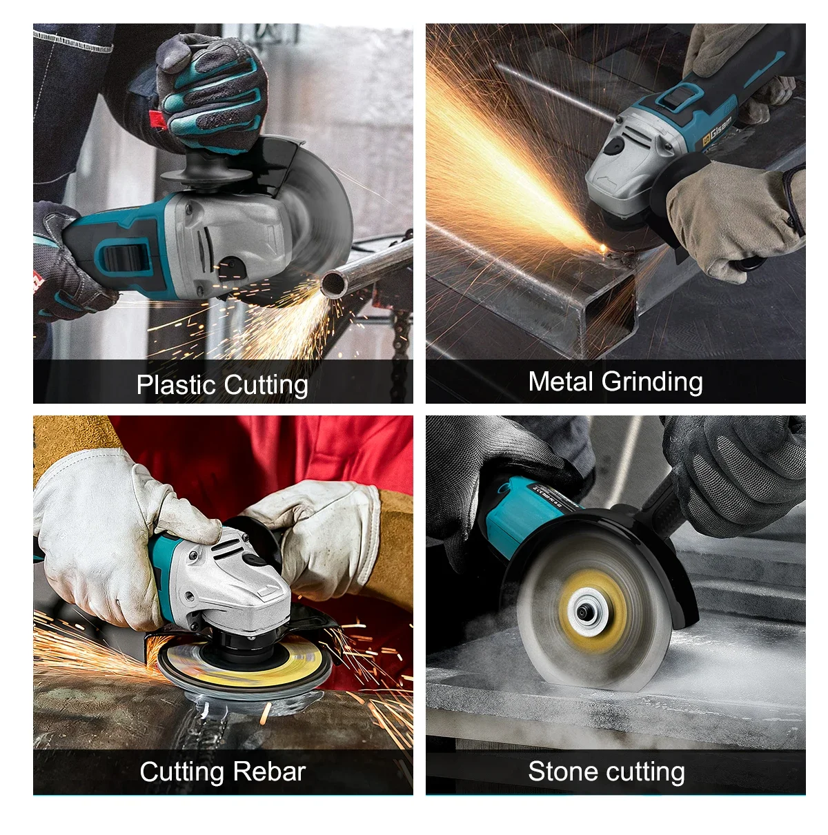 Gisam 4Pcs Brushless Combo Kits Power Tools Sets Brushless Electric Wrench Cordless Impact Drill Angle Grinder Electric Hammer 22 kf Saaea835436bf4a2eb2725dedac68326cX