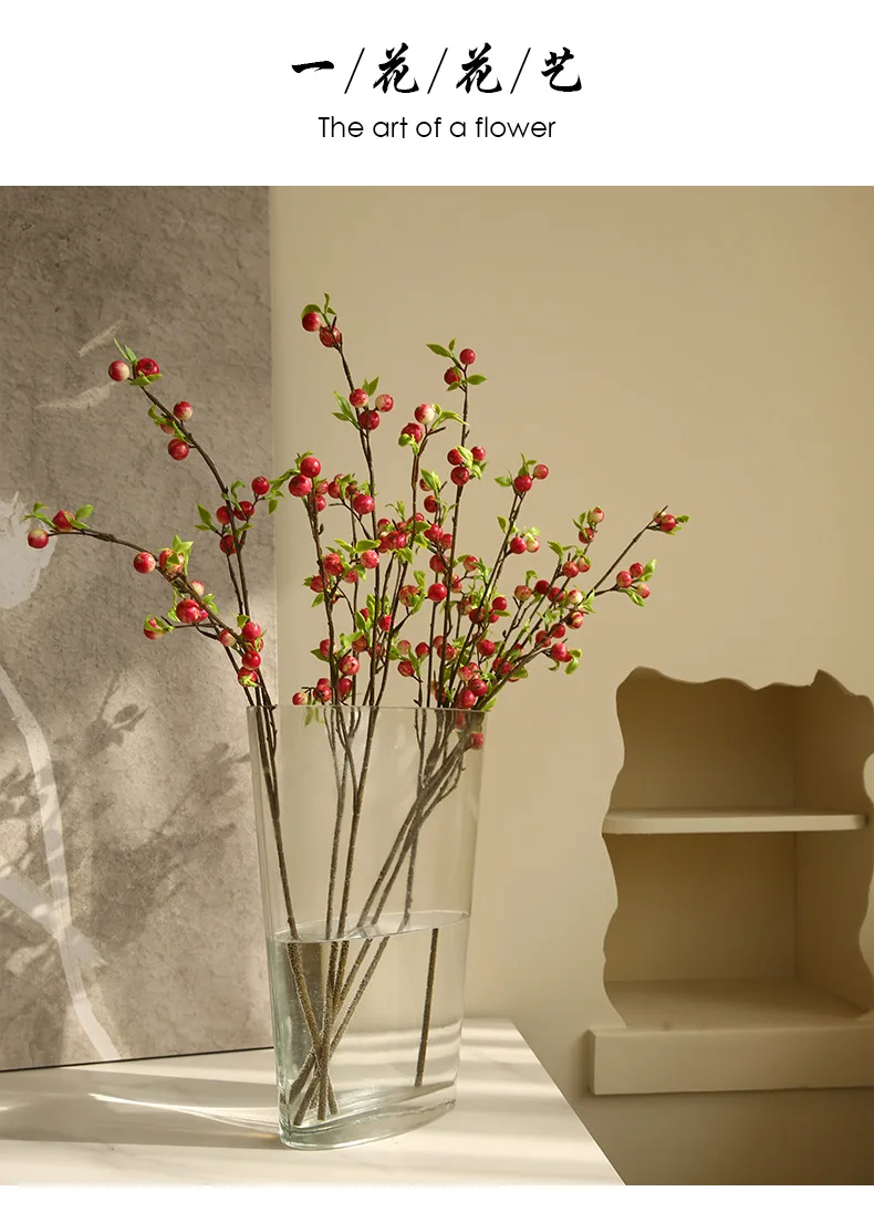 72cm Artificial Single Branch Mini Apple Wedding Flower Light Luxury Home Hotel Restaurant Decoration Flower Arrangement 20 kf Sab02b5dce3554747a4f9e8175da023dd3