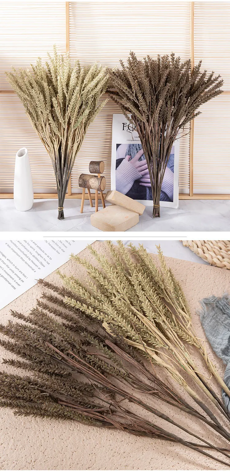 Artificial Wheat Flower Simulation Wheat INS Wind Home Decoration Wedding Bouquet Flower Plantas Artificiales Para Decoracion 12 undefined