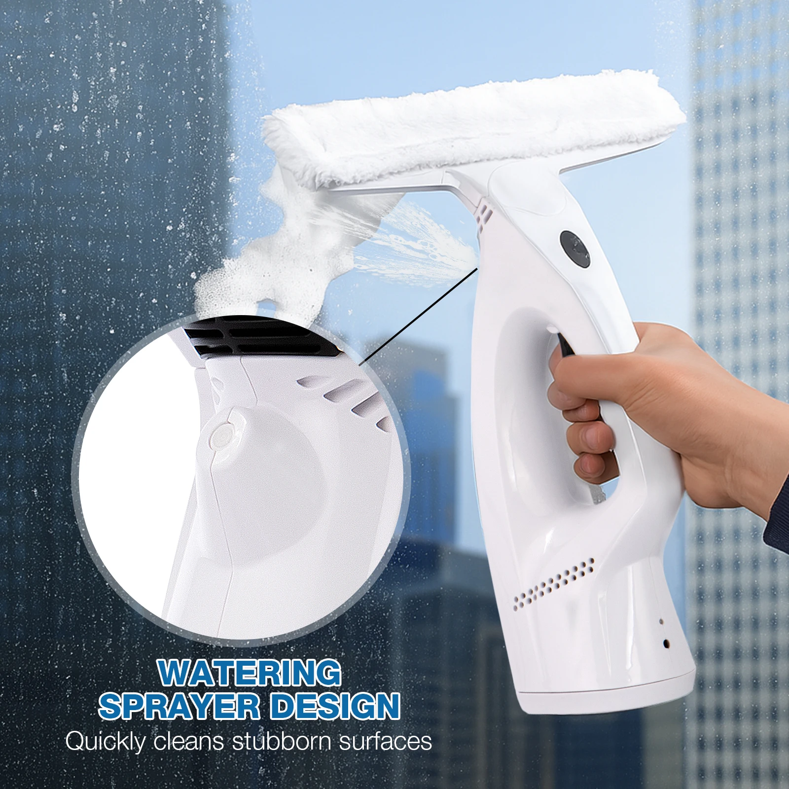 3-in-1 electric window cleaner: vacuum, water suction, and squeegee, cleans tiles and mirrors, can be operated with one hand 11 kf Sac58401644014bd88ebc9315267bf4a0s