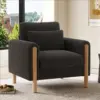 Comfortable Single Modern Armchair with Thick Cushion and Soft Upholstery for Relaxing in Living Room