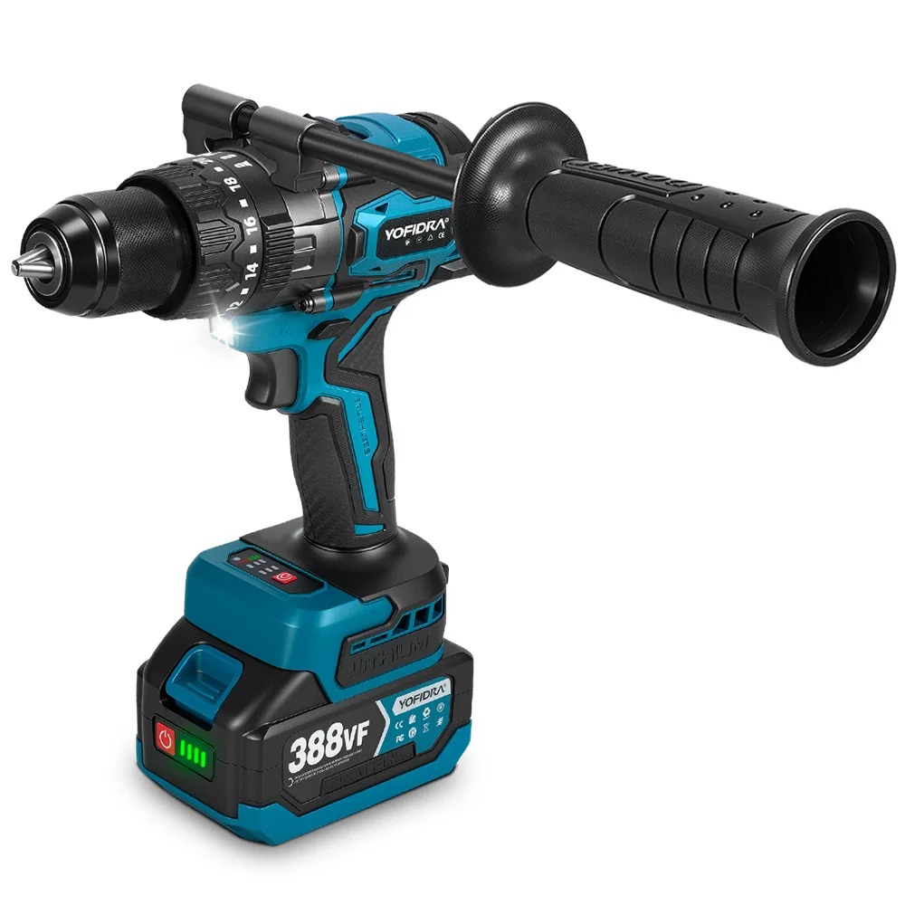 YOFIDRA 900N.M Brushless Electric Impact Drill 13mm Cordless Screwdriver Driver Wood Power Tool for Makita 18V Battery Pin 18 kf Sacdf785250f448ccadf97f194b3a9f5eR