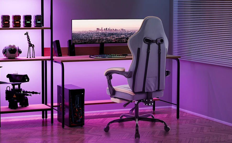 WOTSTA Gaming Chair with Footrest Gamer Chairs Ergonomic with Lumbar Cushion Headrest Chair Height Adjustable Computer Chair 13 kf Sad4549f91f74485087f53d52790d31c8r
